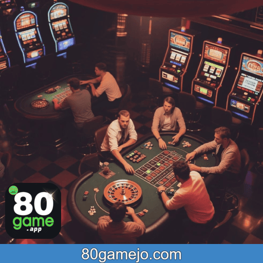 Imagem promocional do cassino online da 80GAME mostrando jogos ao vivo